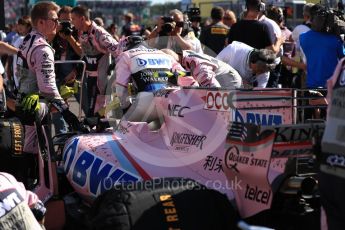 World © Octane Photographic Ltd. Formula 1 - Japanese Grand Prix - Sunday - Grid. Esteban Ocon - Sahara Force India VJM10. Suzuka Circuit, Suzuka, Japan. Sunday 8th October 2017. Digital Ref:1979LB1D0254
