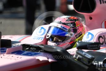 World © Octane Photographic Ltd. Formula 1 - Japanese Grand Prix - Sunday - Grid. Esteban Ocon - Sahara Force India VJM10. Suzuka Circuit, Suzuka, Japan. Sunday 8th October 2017. Digital Ref:1979LB1D0271