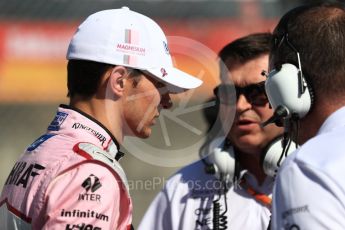 World © Octane Photographic Ltd. Formula 1 - Japanese Grand Prix - Sunday - Grid. Esteban Ocon - Sahara Force India VJM10. Suzuka Circuit, Suzuka, Japan. Sunday 8th October 2017. Digital Ref:1979LB1D0284