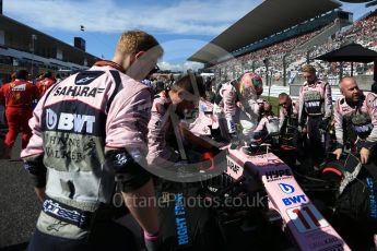 World © Octane Photographic Ltd. Formula 1 - Japanese Grand Prix - Sunday - Grid. Sergio Perez - Sahara Force India VJM10. Suzuka Circuit, Suzuka, Japan. Sunday 8th October 2017. Digital Ref: 1979LB2D5414