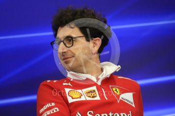 World © Octane Photographic Ltd. Formula 1 - Japanese Grand Prix – Friday Team Press Conference – Part 1. Mattia Binotto – Chief Technical Officer - Scuderia Ferrari. Suzuka Circuit, Suzuka, Japan. Friday 6th October 2017. Digital Ref: 1974LB1D8605