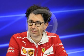 World © Octane Photographic Ltd. Formula 1 - Japanese Grand Prix – Friday Team Press Conference – Part 1. Mattia Binotto – Chief Technical Officer - Scuderia Ferrari. Suzuka Circuit, Suzuka, Japan. Friday 6th October 2017. Digital Ref: 1974LB1D8611