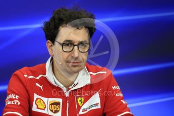 World © Octane Photographic Ltd. Formula 1 - Japanese Grand Prix – Friday Team Press Conference – Part 1. Mattia Binotto – Chief Technical Officer - Scuderia Ferrari. Suzuka Circuit, Suzuka, Japan. Friday 6th October 2017. Digital Ref: 1974LB1D8624