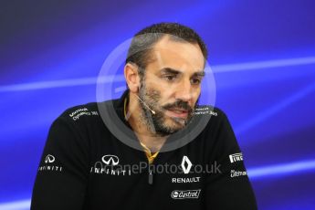 World © Octane Photographic Ltd. Formula 1 - Japanese Grand Prix – Friday Team Press Conference – Part 1. Cyril Abiteboul - Managing Director of Renault Sport Racing Formula 1 Team. Suzuka Circuit, Suzuka, Japan. Friday 6th October 2017. Digital Ref: 1974LB1D8631