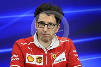 World © Octane Photographic Ltd. Formula 1 - Japanese Grand Prix – Friday Team Press Conference – Part 1. Mattia Binotto – Chief Technical Officer - Scuderia Ferrari. Suzuka Circuit, Suzuka, Japan. Friday 6th October 2017. Digital Ref: 1974LB1D8637