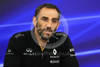 World © Octane Photographic Ltd. Formula 1 - Japanese Grand Prix – Friday Team Press Conference – Part 1. Cyril Abiteboul - Managing Director of Renault Sport Racing Formula 1 Team. Suzuka Circuit, Suzuka, Japan. Friday 6th October 2017. Digital Ref: 1974LB1D8645