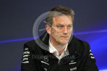 World © Octane Photographic Ltd. Formula 1 - Japanese Grand Prix – Friday Team Press Conference – Part 1. James Allison - Technical Director of Mercedes-AMG Petronas Motorsport. Suzuka Circuit, Suzuka, Japan. Friday 6th October 2017. Digital Ref: 1974LB1D8653