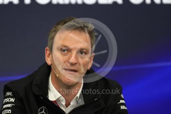 World © Octane Photographic Ltd. Formula 1 - Japanese Grand Prix – Friday Team Press Conference – Part 1. James Allison - Technical Director of Mercedes-AMG Petronas Motorsport. Suzuka Circuit, Suzuka, Japan. Friday 6th October 2017. Digital Ref: 1974LB1D8679