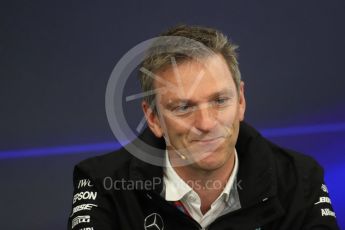 World © Octane Photographic Ltd. Formula 1 - Japanese Grand Prix – Friday Team Press Conference – Part 1. James Allison - Technical Director of Mercedes-AMG Petronas Motorsport. Suzuka Circuit, Suzuka, Japan. Friday 6th October 2017. Digital Ref: 1974LB1D8683