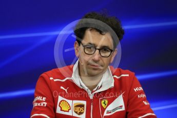 World © Octane Photographic Ltd. Formula 1 - Japanese Grand Prix – Friday Team Press Conference – Part 1. Mattia Binotto – Chief Technical Officer - Scuderia Ferrari. Suzuka Circuit, Suzuka, Japan. Friday 6th October 2017. Digital Ref: 1974LB1D8692