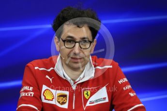 World © Octane Photographic Ltd. Formula 1 - Japanese Grand Prix – Friday Team Press Conference – Part 1. Mattia Binotto – Chief Technical Officer - Scuderia Ferrari. Suzuka Circuit, Suzuka, Japan. Friday 6th October 2017. Digital Ref: 1974LB1D8700