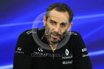 World © Octane Photographic Ltd. Formula 1 - Japanese Grand Prix – Friday Team Press Conference – Part 1. Cyril Abiteboul - Managing Director of Renault Sport Racing Formula 1 Team. Suzuka Circuit, Suzuka, Japan. Friday 6th October 2017. Digital Ref: 1974LB1D8709