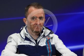 World © Octane Photographic Ltd. Formula 1 - Japanese Grand Prix – Friday Team Press Conference – Part 2. Paddy Lowe - Chief Technical Officer at Williams Martini Racing. Suzuka Circuit, Suzuka, Japan. Friday 6th October 2017. Digital Ref: 1974LB1D8724