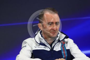 World © Octane Photographic Ltd. Formula 1 - Japanese Grand Prix – Friday Team Press Conference – Part 2. Paddy Lowe - Chief Technical Officer at Williams Martini Racing. Suzuka Circuit, Suzuka, Japan. Friday 6th October 2017. Digital Ref: 1974LB1D8758