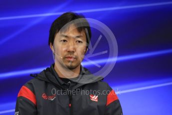 World © Octane Photographic Ltd. Formula 1 - Japanese Grand Prix – Friday Team Press Conference – Part 2. Ayao Komatsu – Haas Race Engineer. Suzuka Circuit, Suzuka, Japan. Friday 6th October 2017. Digital Ref: 1974LB1D8801