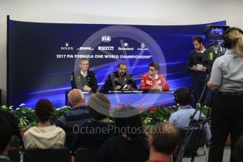 World © Octane Photographic Ltd. Formula 1 - Japanese Grand Prix – Friday Team Press Conference – Part 1. Cyril Abiteboul - Managing Director of Renault Sport Racing Formula 1 Team, James Allison - Technical Director of Mercedes-AMG Petronas Motorsport and Mattia Binotto – Chief Technical Officer - Scuderia Ferrari. Suzuka Circuit, Suzuka, Japan. Friday 6th October 2017. Digital Ref: 1974LB2D3558