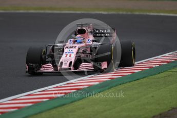 World © Octane Photographic Ltd. Formula 1 - Japanese Grand Prix - Friday - Practice 1. Sergio Perez - Sahara Force India VJM10. Suzuka Circuit, Suzuka, Japan. Friday 6th October 2017. Digital Ref:1972LB1D7255