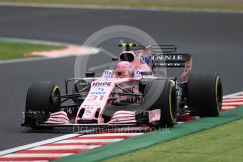 World © Octane Photographic Ltd. Formula 1 - Japanese Grand Prix - Friday - Practice 1. Esteban Ocon - Sahara Force India VJM10. Suzuka Circuit, Suzuka, Japan. Friday 6th October 2017. Digital Ref:1972LB1D7275