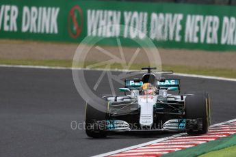 World © Octane Photographic Ltd. Formula 1 - Japanese Grand Prix - Friday - Practice 1. Lewis Hamilton - Mercedes AMG Petronas F1 W08 EQ Energy+. Suzuka Circuit, Suzuka, Japan. Friday 6th October 2017. Digital Ref:1972LB1D7313