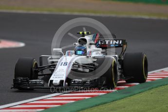 World © Octane Photographic Ltd. Formula 1 - Japanese Grand Prix - Friday - Practice 1. Lance Stroll - Williams Martini Racing FW40. Suzuka Circuit, Suzuka, Japan. Friday 6th October 2017. Digital Ref:1972LB1D7442