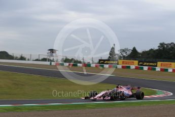 World © Octane Photographic Ltd. Formula 1 - Japanese Grand Prix - Friday - Practice 1. Sergio Perez - Sahara Force India VJM10. Suzuka Circuit, Suzuka, Japan. Friday 6th October 2017. Digital Ref:1972LB2D3115