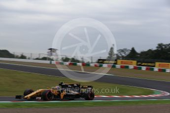 World © Octane Photographic Ltd. Formula 1 - Japanese Grand Prix - Friday - Practice 1. Jolyon Palmer - Renault Sport F1 Team R.S.17. Suzuka Circuit, Suzuka, Japan. Friday 6th October 2017. Digital Ref:1972LB2D3184