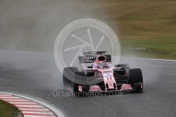 World © Octane Photographic Ltd. Formula 1 - Japanese Grand Prix - Friday - Practice 2. Sergio Perez - Sahara Force India VJM10. Suzuka Circuit, Suzuka, Japan. Friday 6th October 2017. Digital Ref:1973LB1D8269