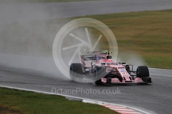 World © Octane Photographic Ltd. Formula 1 - Japanese Grand Prix - Friday - Practice 2. Esteban Ocon - Sahara Force India VJM10. Suzuka Circuit, Suzuka, Japan. Friday 6th October 2017. Digital Ref:1973LB1D8279