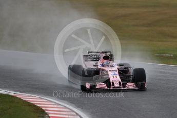 World © Octane Photographic Ltd. Formula 1 - Japanese Grand Prix - Friday - Practice 2. Sergio Perez - Sahara Force India VJM10. Suzuka Circuit, Suzuka, Japan. Friday 7th October 2017. Digital Ref:1973LB1D8301