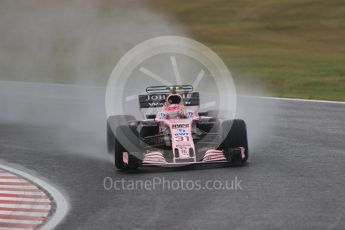 World © Octane Photographic Ltd. Formula 1 - Japanese Grand Prix - Friday - Practice 2. Esteban Ocon - Sahara Force India VJM10. Suzuka Circuit, Suzuka, Japan. Friday 6th October 2017. Digital Ref:1973LB1D8326