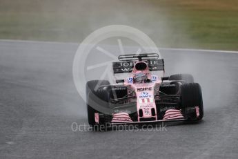 World © Octane Photographic Ltd. Formula 1 - Japanese Grand Prix - Friday - Practice 2. Sergio Perez - Sahara Force India VJM10. Suzuka Circuit, Suzuka, Japan. Friday 6th October 2017. Digital Ref:1973LB1D8336