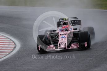 World © Octane Photographic Ltd. Formula 1 - Japanese Grand Prix - Friday - Practice 2. Esteban Ocon - Sahara Force India VJM10. Suzuka Circuit, Suzuka, Japan. Friday 6th October 2017. Digital Ref:1973LB1D8353