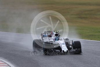 World © Octane Photographic Ltd. Formula 1 - Japanese Grand Prix - Friday - Practice 2. Lance Stroll - Williams Martini Racing FW40. Suzuka Circuit, Suzuka, Japan. Friday 6th October 2017. Digital Ref:1973LB1D8460