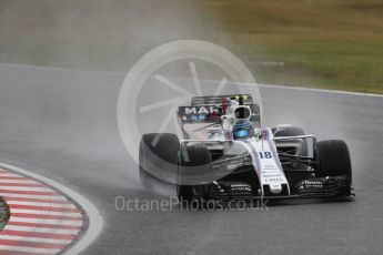 World © Octane Photographic Ltd. Formula 1 - Japanese Grand Prix - Friday - Practice 2. Lance Stroll - Williams Martini Racing FW40. Suzuka Circuit, Suzuka, Japan. Friday 6th October 2017. Digital Ref:1973LB1D8481