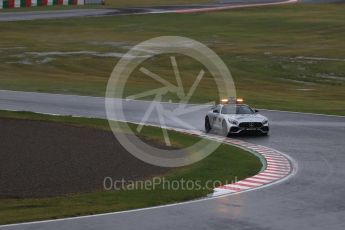 World © Octane Photographic Ltd. Formula 1 - Japanese Grand Prix - Friday - Practice 2. Mercedes AMG GTs Safety Car testing the wet track. Suzuka Circuit, Suzuka, Japan. Friday 6th October 2017. Digital Ref:1973LB2D3533