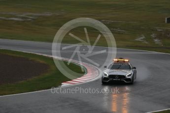 World © Octane Photographic Ltd. Formula 1 - Japanese Grand Prix - Friday - Practice 2. Mercedes AMG GTs Safety Car testing the wet track. Suzuka Circuit, Suzuka, Japan. Friday 6th October 2017. Digital Ref:1973LB2D3538