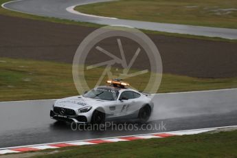 World © Octane Photographic Ltd. Formula 1 - Japanese Grand Prix - Friday - Practice 2. Mercedes AMG GTs Safety Car testing the wet track. Suzuka Circuit, Suzuka, Japan. Friday 6th October 2017. Digital Ref:1973LB2D3546