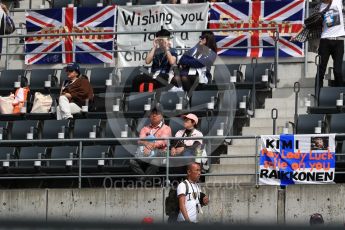 World © Octane Photographic Ltd. Formula 1 - Japanese Grand Prix - Saturday - Practice 3. Jenson Button and Kimi Raikkonen fans' flags. Suzuka Circuit, Suzuka, Japan. Saturday 7th October 2017. Digital Ref:1976LB1D8817