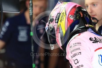 World © Octane Photographic Ltd. Formula 1 - Japanese Grand Prix - Saturday - Practice 3. Sergio Perez - Sahara Force India VJM10. Suzuka Circuit, Suzuka, Japan. Saturday 7th October 2017. Digital Ref:1976LB1D9022