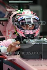 World © Octane Photographic Ltd. Formula 1 - Japanese Grand Prix - Saturday - Practice 3. Sergio Perez - Sahara Force India VJM10. Suzuka Circuit, Suzuka, Japan. Saturday 7th October 2017. Digital Ref:1976LB1D9033