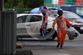 World © Octane Photographic Ltd. Formula 1 - Japanese Grand Prix - Saturday - Practice 3. Valtteri Bottas part's being returned - Mercedes AMG Petronas F1 W08 EQ Energy+. Suzuka Circuit, Suzuka, Japan. Saturday 7th October 2017. Digital Ref:1976LB1D9291