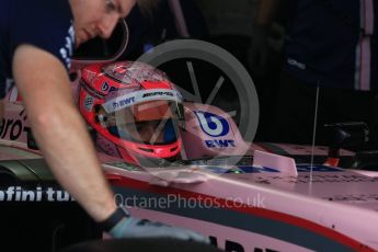 World © Octane Photographic Ltd. Formula 1 - Japanese Grand Prix - Saturday - Practice 3. Esteban Ocon - Sahara Force India VJM10. Suzuka Circuit, Suzuka, Japan. Saturday 7th October 2017. Digital Ref:1976LB2D4061