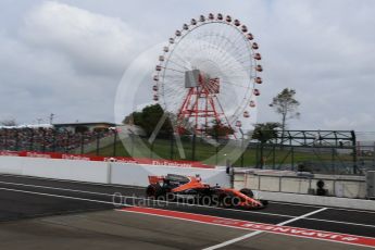 World © Octane Photographic Ltd. Formula 1 - Japanese Grand Prix - Saturday - Practice 3. Fernando Alonso - McLaren Honda MCL32. Suzuka Circuit, Suzuka, Japan. Saturday 7th October 2017. Digital Ref:1976LB2D4139