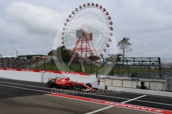 World © Octane Photographic Ltd. Formula 1 - Japanese Grand Prix - Saturday - Practice 3. Sebastian Vettel - Scuderia Ferrari SF70H. Suzuka Circuit, Suzuka, Japan. Saturday 7th October 2017. Digital Ref:1976LB2D4158