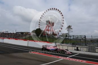 World © Octane Photographic Ltd. Formula 1 - Japanese Grand Prix - Saturday - Practice 3. Esteban Ocon - Sahara Force India VJM10. Suzuka Circuit, Suzuka, Japan. Saturday 7th October 2017. Digital Ref:1976LB2D4182