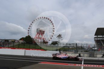 World © Octane Photographic Ltd. Formula 1 - Japanese Grand Prix - Saturday - Practice 3. Esteban Ocon - Sahara Force India VJM10. Suzuka Circuit, Suzuka, Japan. Saturday 7th October 2017. Digital Ref:1976LB2D4386
