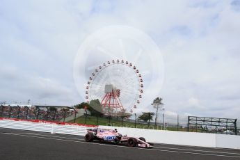 World © Octane Photographic Ltd. Formula 1 - Japanese Grand Prix - Saturday - Practice 3. Sergio Perez - Sahara Force India VJM10. Suzuka Circuit, Suzuka, Japan. Saturday 7th October 2017. Digital Ref:1976LB2D4408