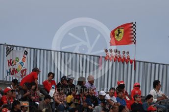 World © Octane Photographic Ltd. Formula 1 - Japanese Grand Prix - Saturday - Qualifying. Nico Hulkenberg and Ferrari fans. Suzuka Circuit, Suzuka, Japan. Saturday 7th October 2017. Digital Ref:1977LB1D9311