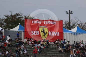 World © Octane Photographic Ltd. Formula 1 - Japanese Grand Prix - Saturday - Qualifying. Ferrari fans. Suzuka Circuit, Suzuka, Japan. Saturday 7th October 2017. Digital Ref:1977LB1D9314