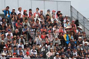 World © Octane Photographic Ltd. Formula 1 - Japanese Grand Prix - Saturday - Qualifying. Fans in the grandstand. Suzuka Circuit, Suzuka, Japan. Saturday 7th October 2017. Digital Ref:1977LB1D9481